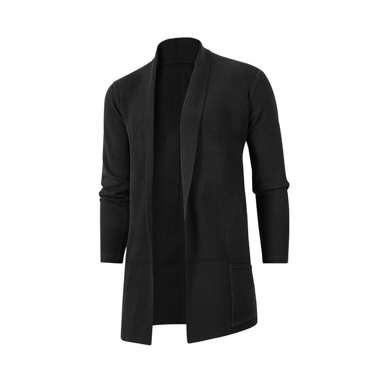 Damen Strickjacke mit offener Front und tiefem Kragen Drune