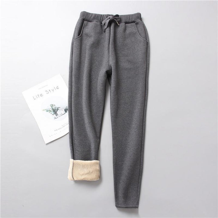 Damen nan gefütterte Therm-Jogginghose mit Kordelzug, seitlichen Eingrifftaschen und schmalem Bein Drune