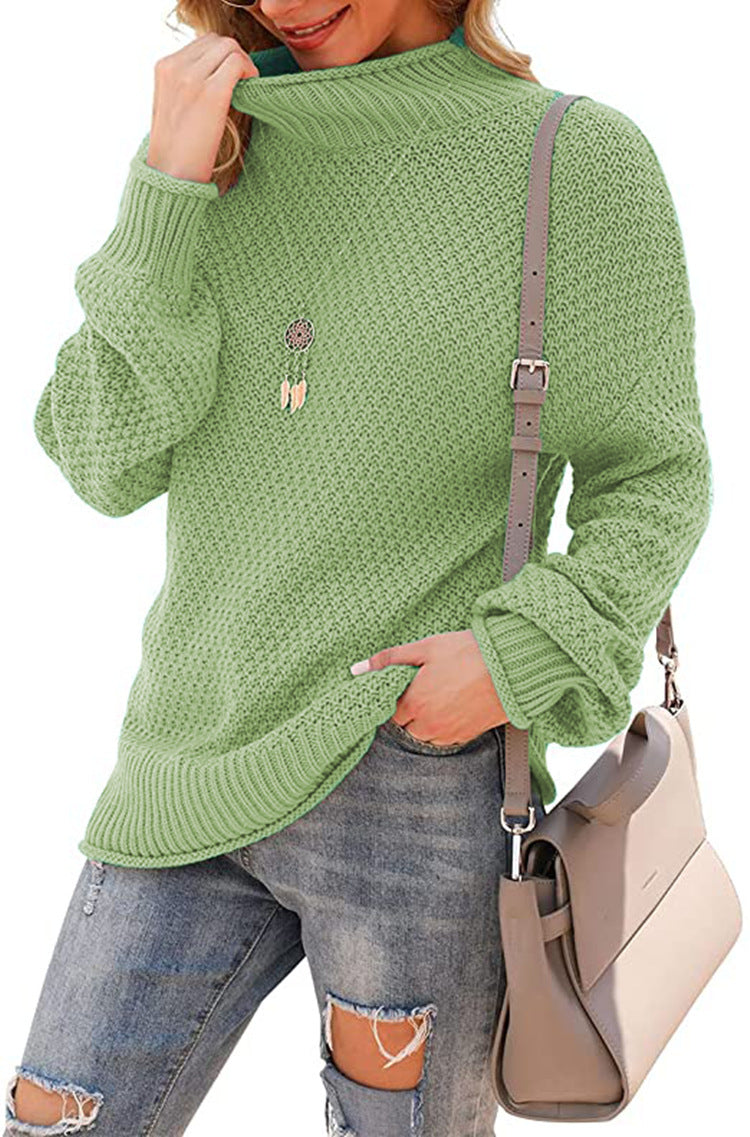 Damen Strickpullover mit hohem Kragen und strukturierter Optik Drune