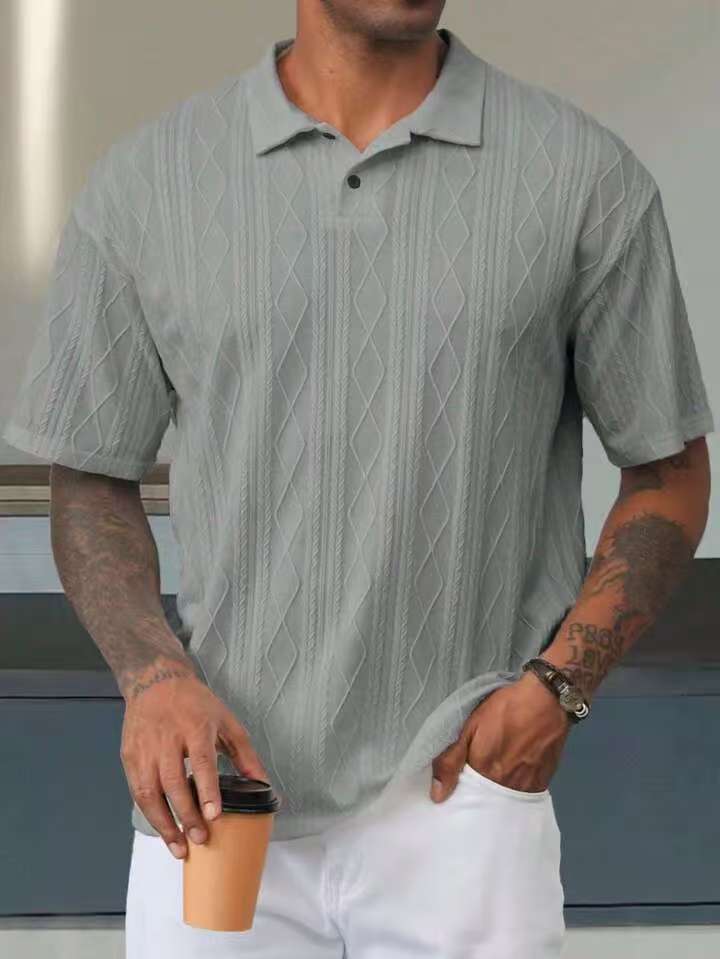 Herren Poloshirt mit strukturiertem Design Drune