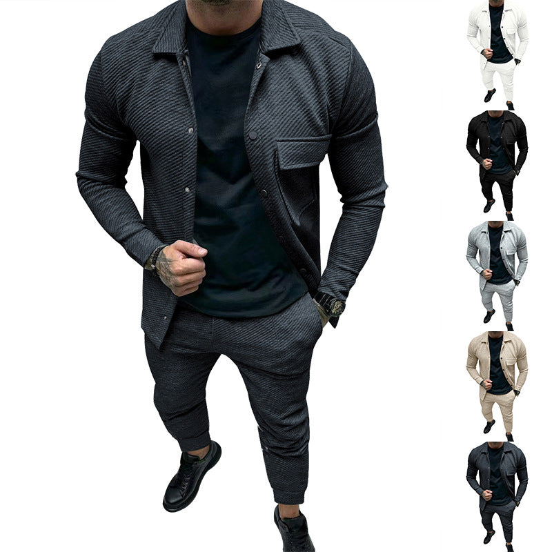 Herren Freizeitanzug mit strukturiertem Design und stilvollen Details Drune