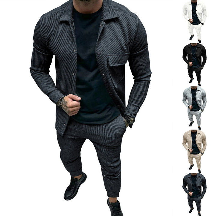 Herren Freizeitanzug mit strukturiertem Design und stilvollen Details Drune