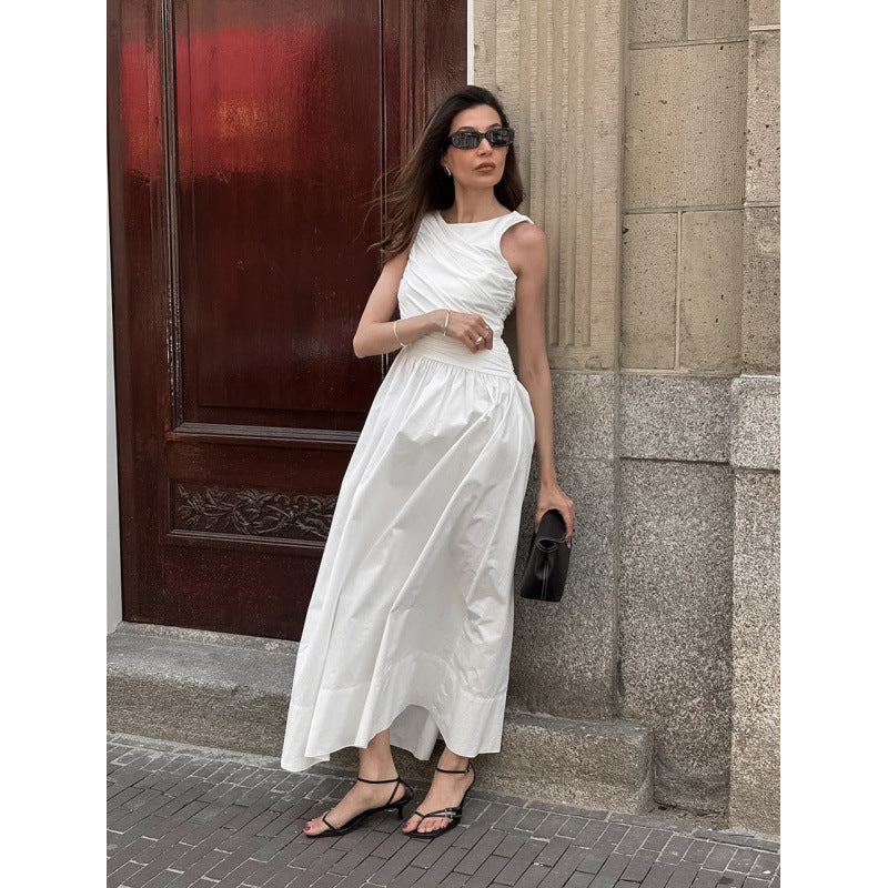 Damen Elegantes Maxikleid mit lässiger Passform und raffinierten Drapierungen Drune