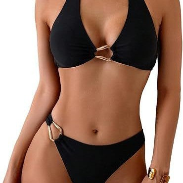 Damen Triangel-Bikini mit raffiniertem Ringdetail Drune