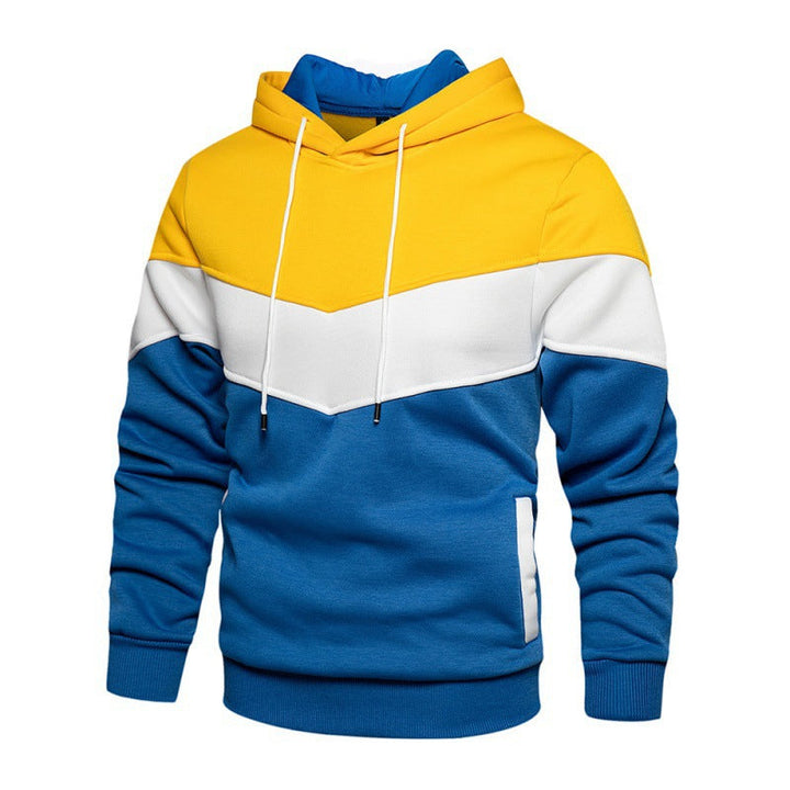 Herren Kapuzenpullover mit kontrastierenden Farbblöcken und weichem Innenfutter Drune