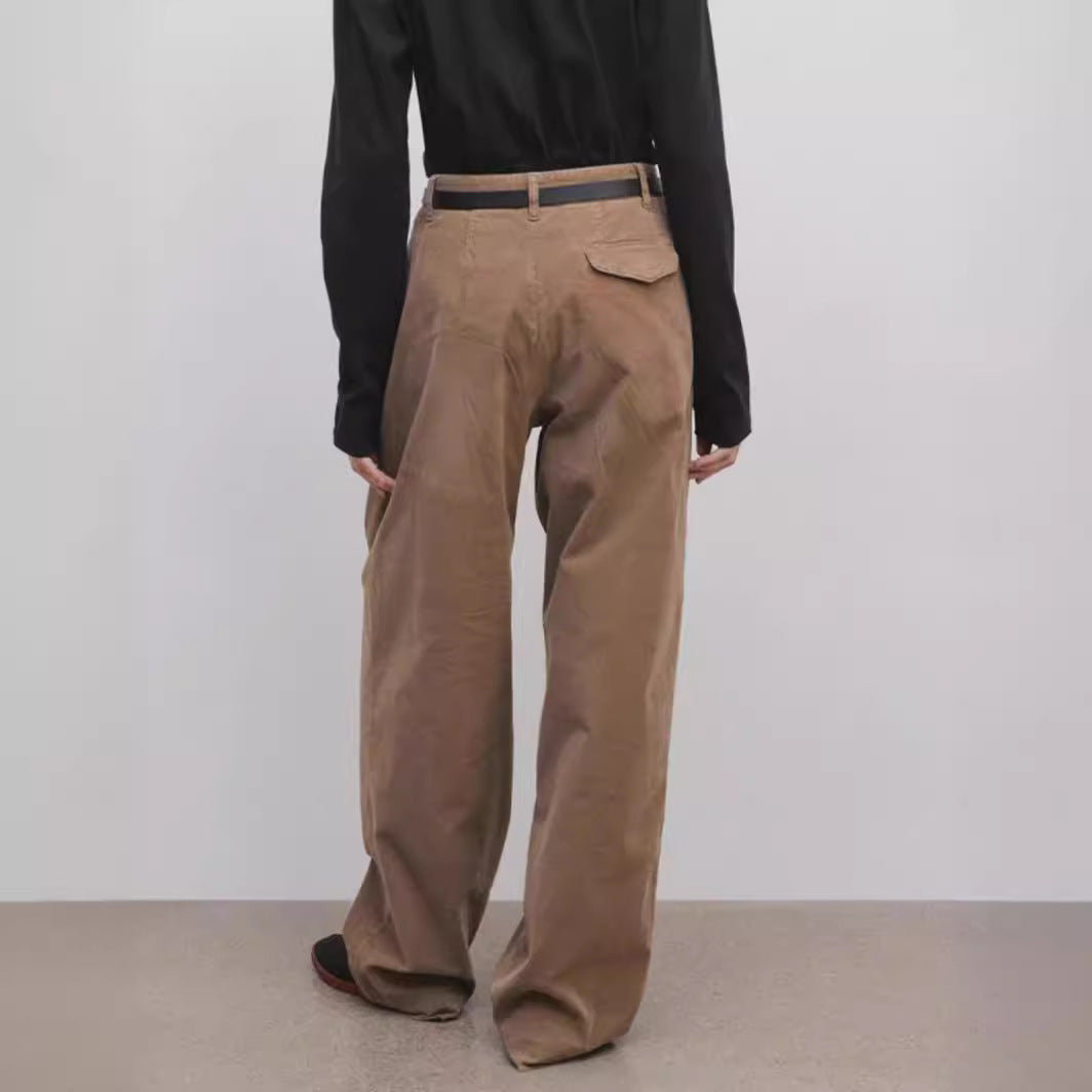 Damen Elegante und weit geschnittene Chino-Hose Drune