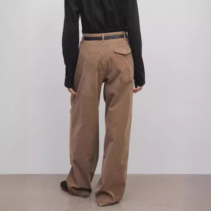 Damen Elegante und weit geschnittene Chino-Hose Drune