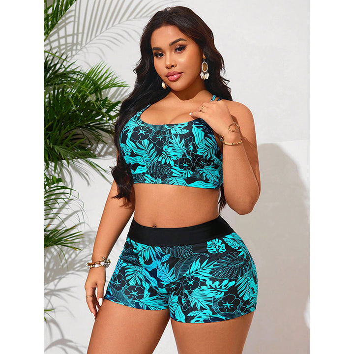 Damen Sportliches Badeoutfit mit farbenfrohem Kurzschlüpfer Drune