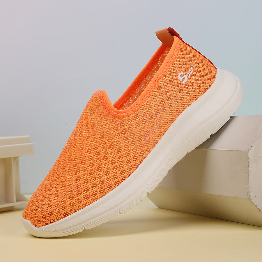Damen nan ultraleichter Strick-Schlupfschuh mit nahtlosem Obermaterial, gepolsterter Komfortsohle und flexibler Laufsohle Drune
