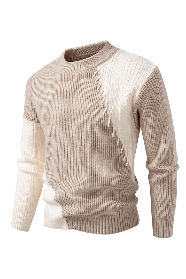 Herren modischer Strickpullover mit einzigartigem Zopfmuster und modernem Design Drune