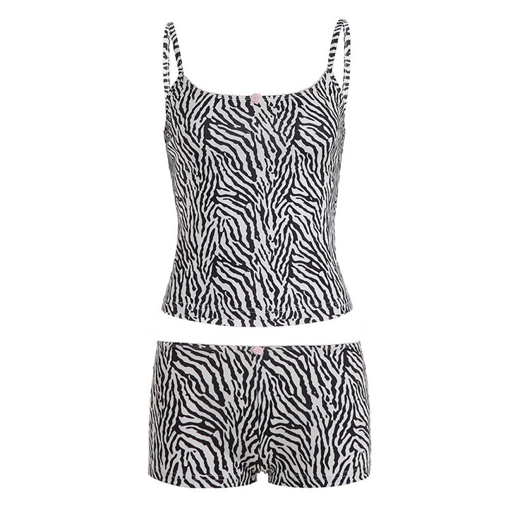 Damen Unterwäsche-Set mit Zebra-Muster Drune