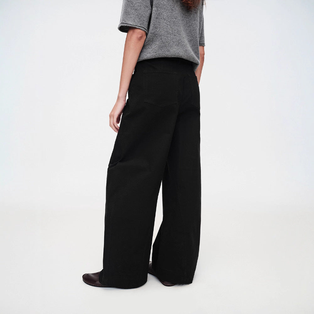 Damen Weit geschnittene High-Waist-Hose Drune