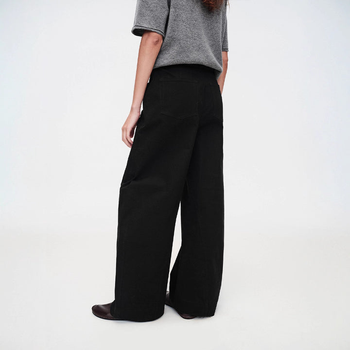 Damen Weit geschnittene High-Waist-Hose Drune