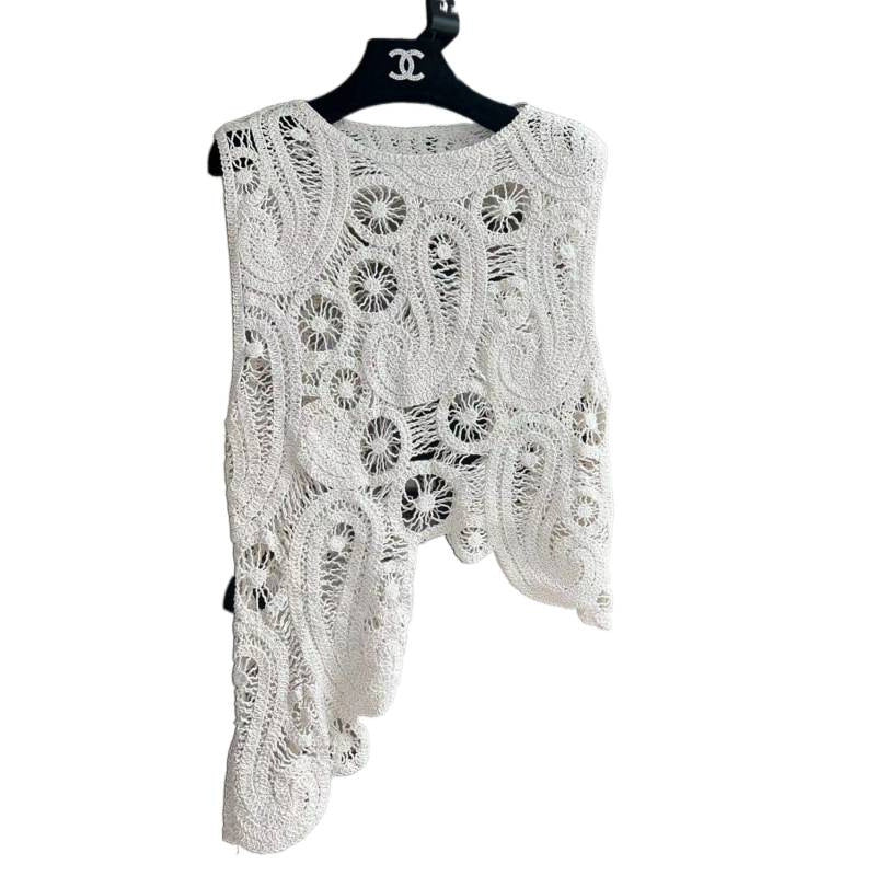 Damen Häkeloberteil mit elegantem Muster und leichtem Stoff Drune
