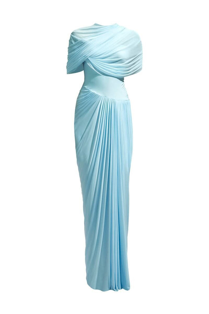Damen Elegantes Wickelkleid mit drapierten Details Drune