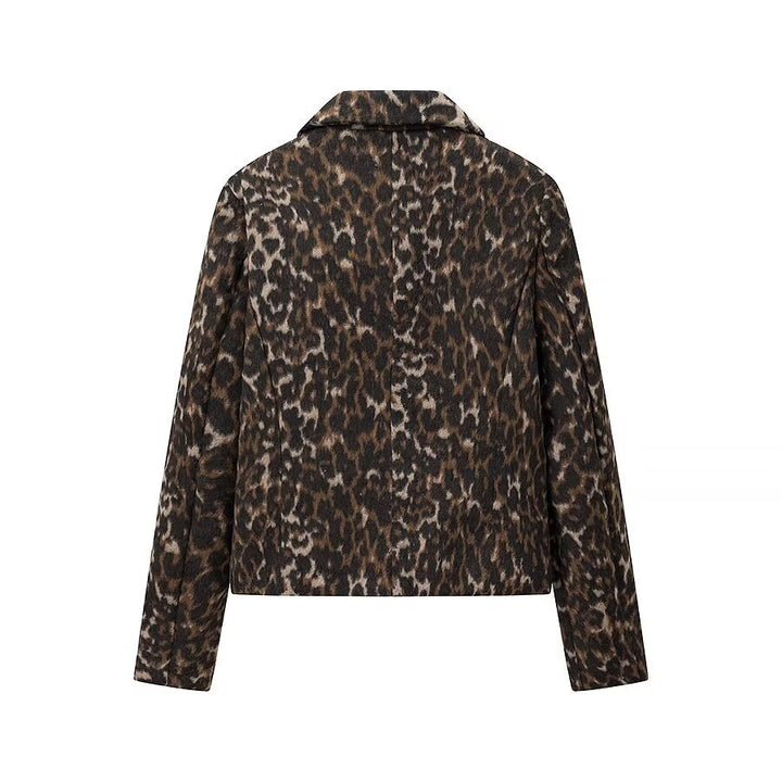 Damen oversized Leopardjacke Drune