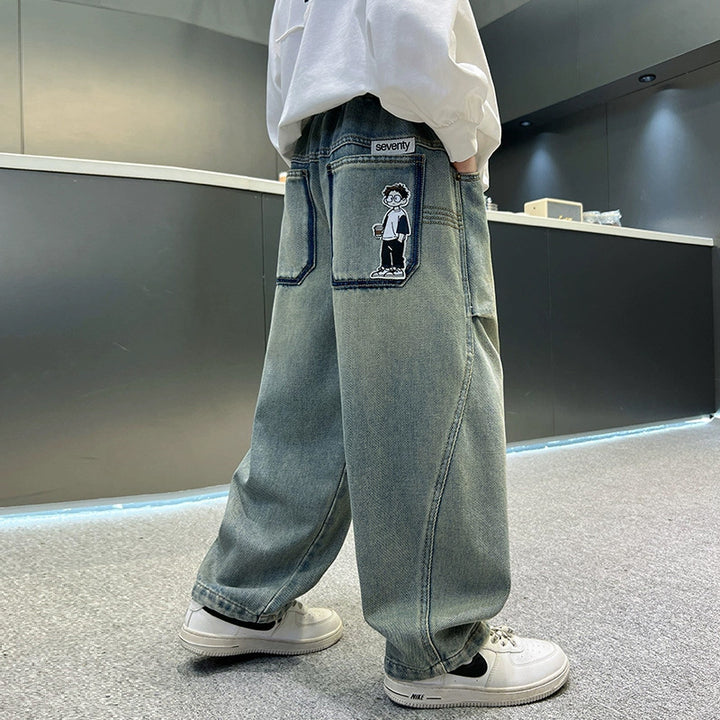Damen Baggy-Jeans mit einzigartigen Grafiken Drune