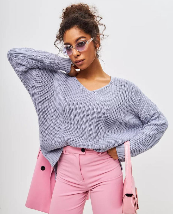 Damen oversized Strickpullover Drune