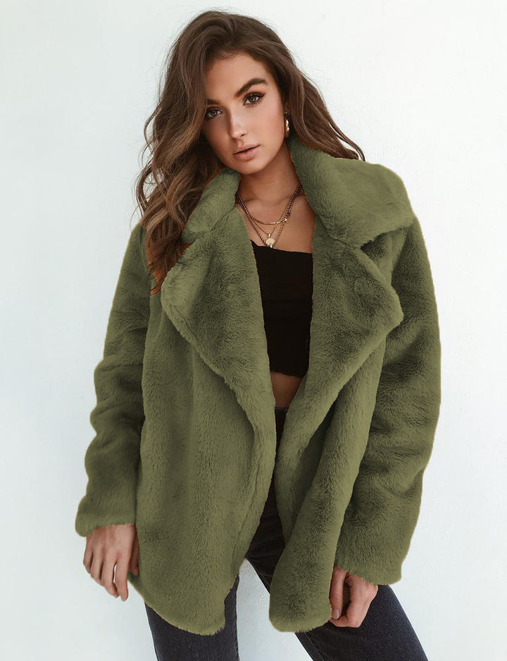 Damen Kuscheljacke mit elegantem Revers Drune