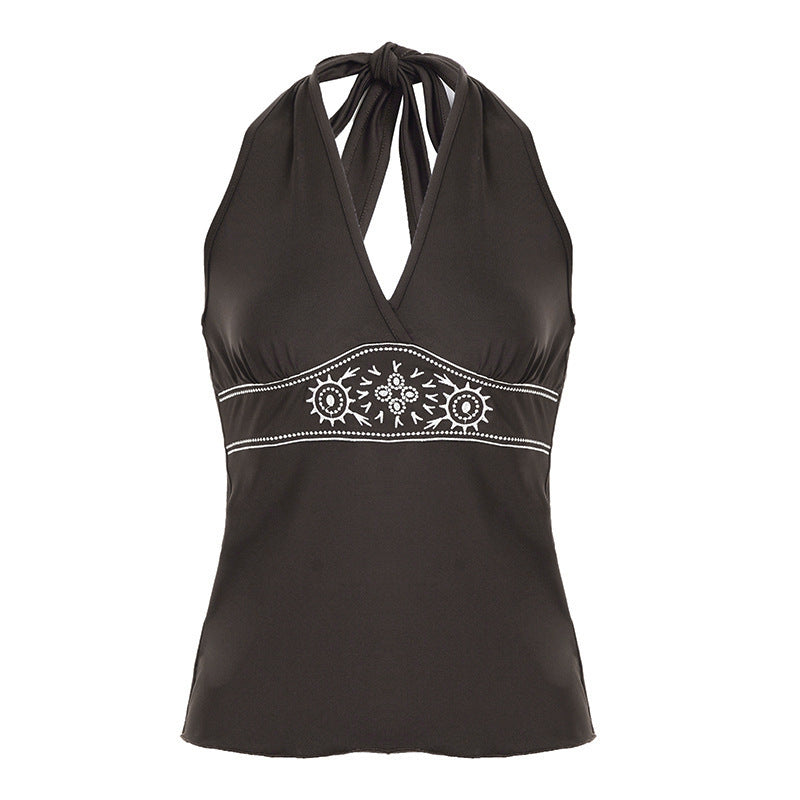 Damen Elegantes Haltertop mit raffinierten Details Drune