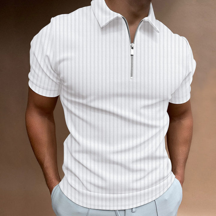 Herren Kurzarm Poloshirt mit Reißverschluss Drune