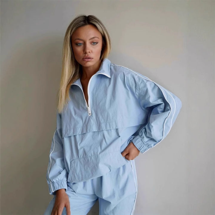 Damen sportliche Jacke mit hoch geschlossenem Kragen und Reißverschluss Drune