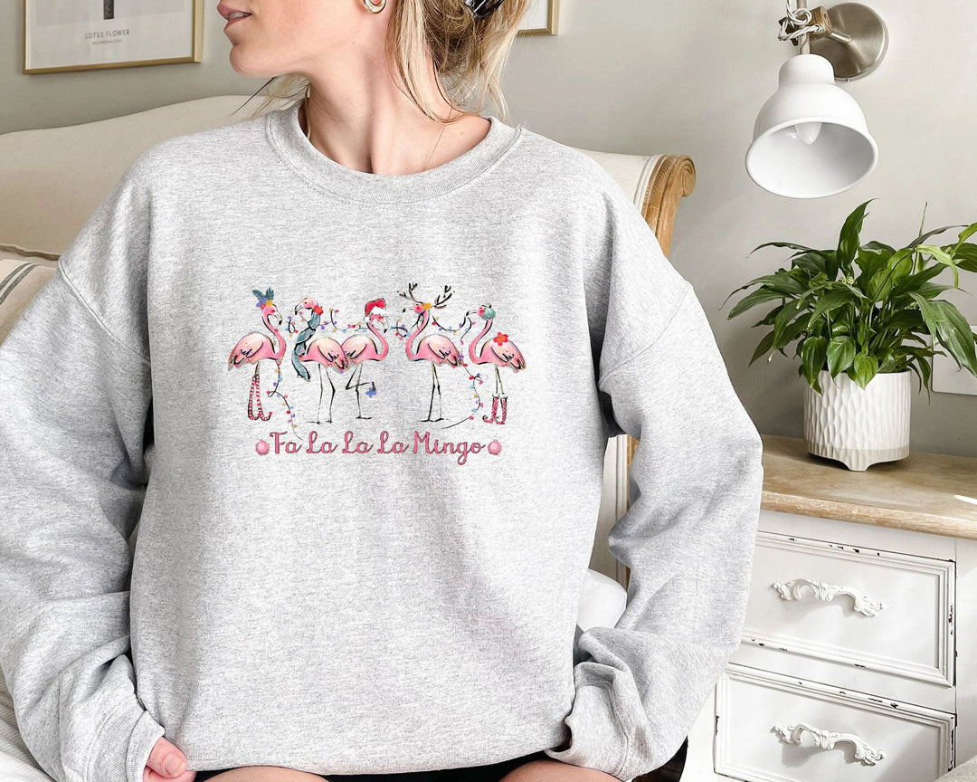 Damen Sweatshirt mit originellem Flamingo-Motiv und lässigem Schnitt Drune