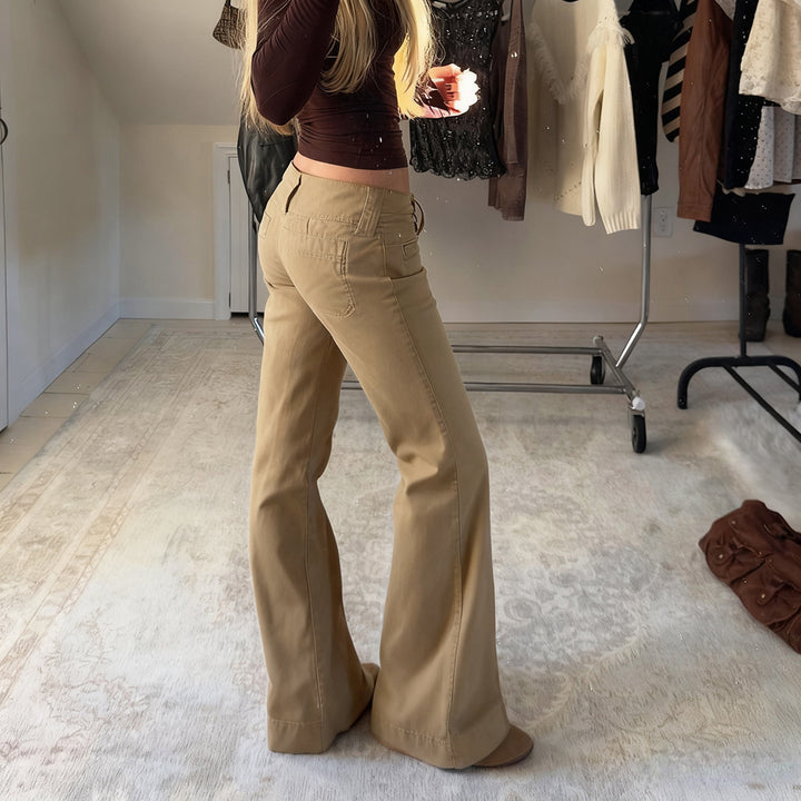 Damen weite Baumwollhose mit eleganter Schnittführung und praktischen Taschen Drune