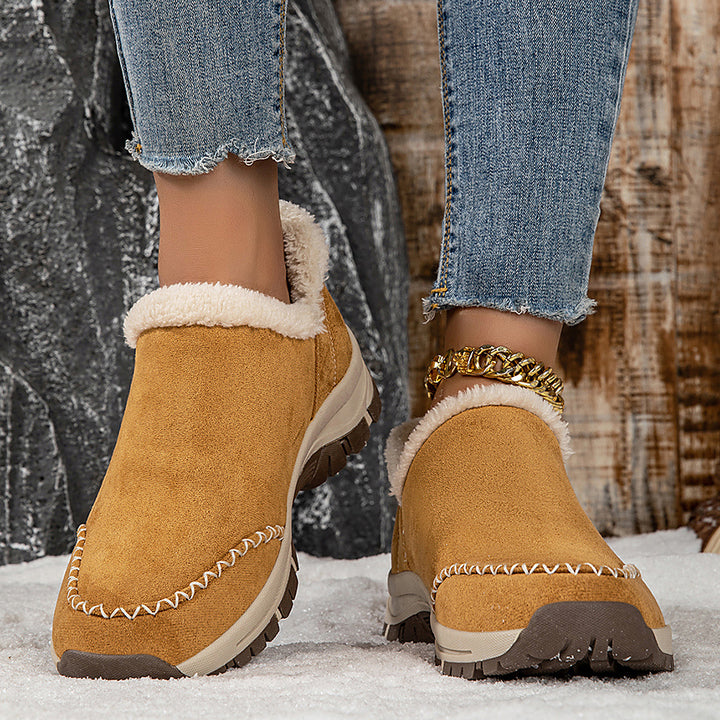Damen Kuschelige Slipper mit rutschfester Sohle und warmem Innenfutter Drune