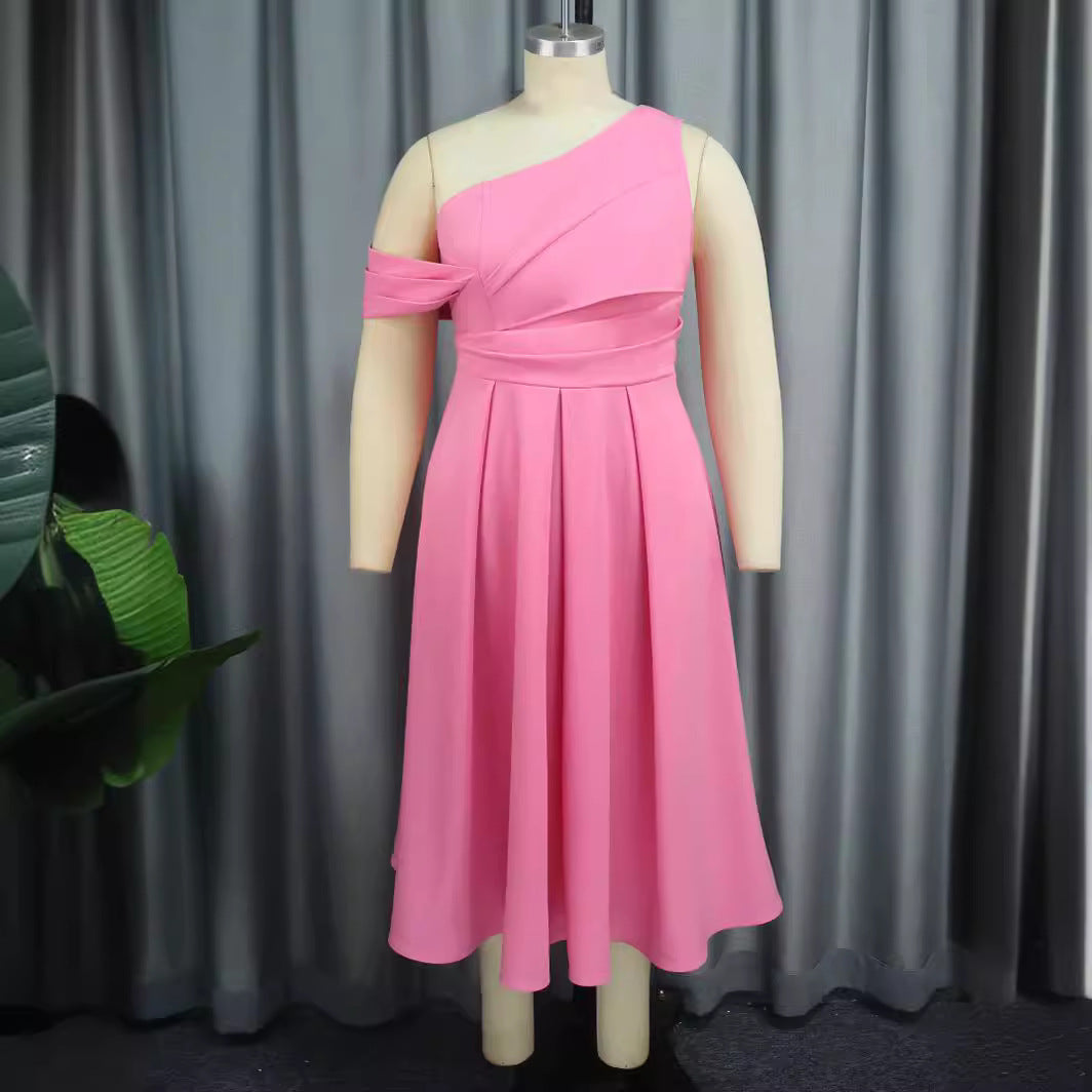 Damen Abendkleid mit asymmetrischem Schnitt und elegantem Oberteil Drune