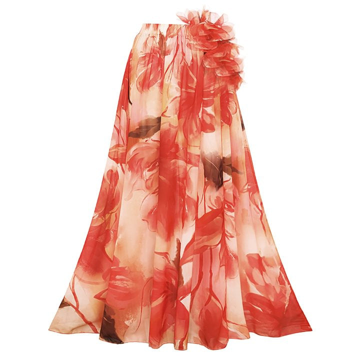Damen Einteiler Badeanzug mit floralen Rüschendetails Drune