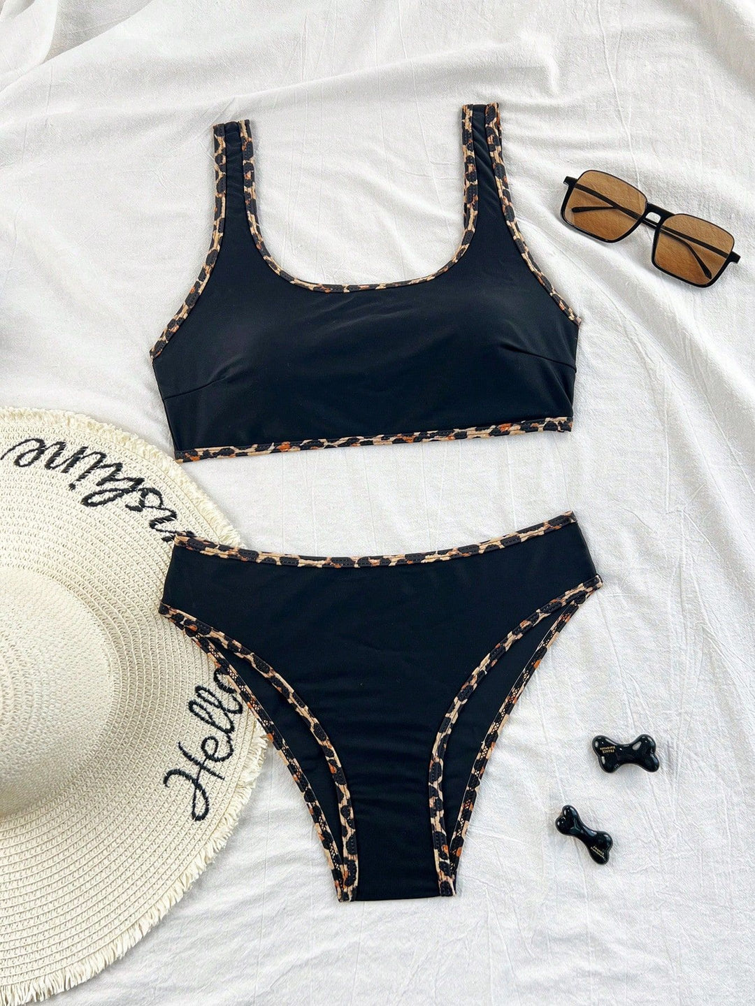 Damen Sportlicher Bikini-Set mit modischen Akzenten Drune