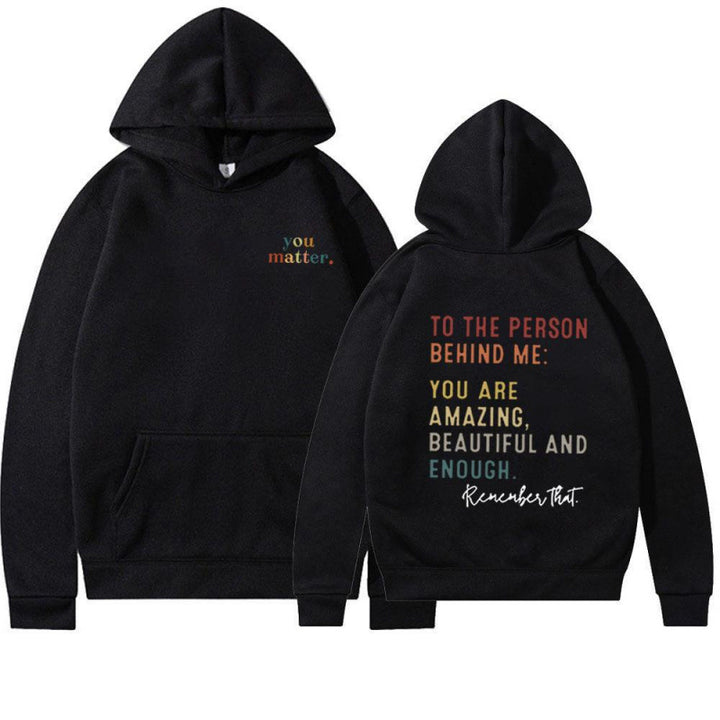 Damen Kapuzenpullover mit motivierendem Schriftzug Drune