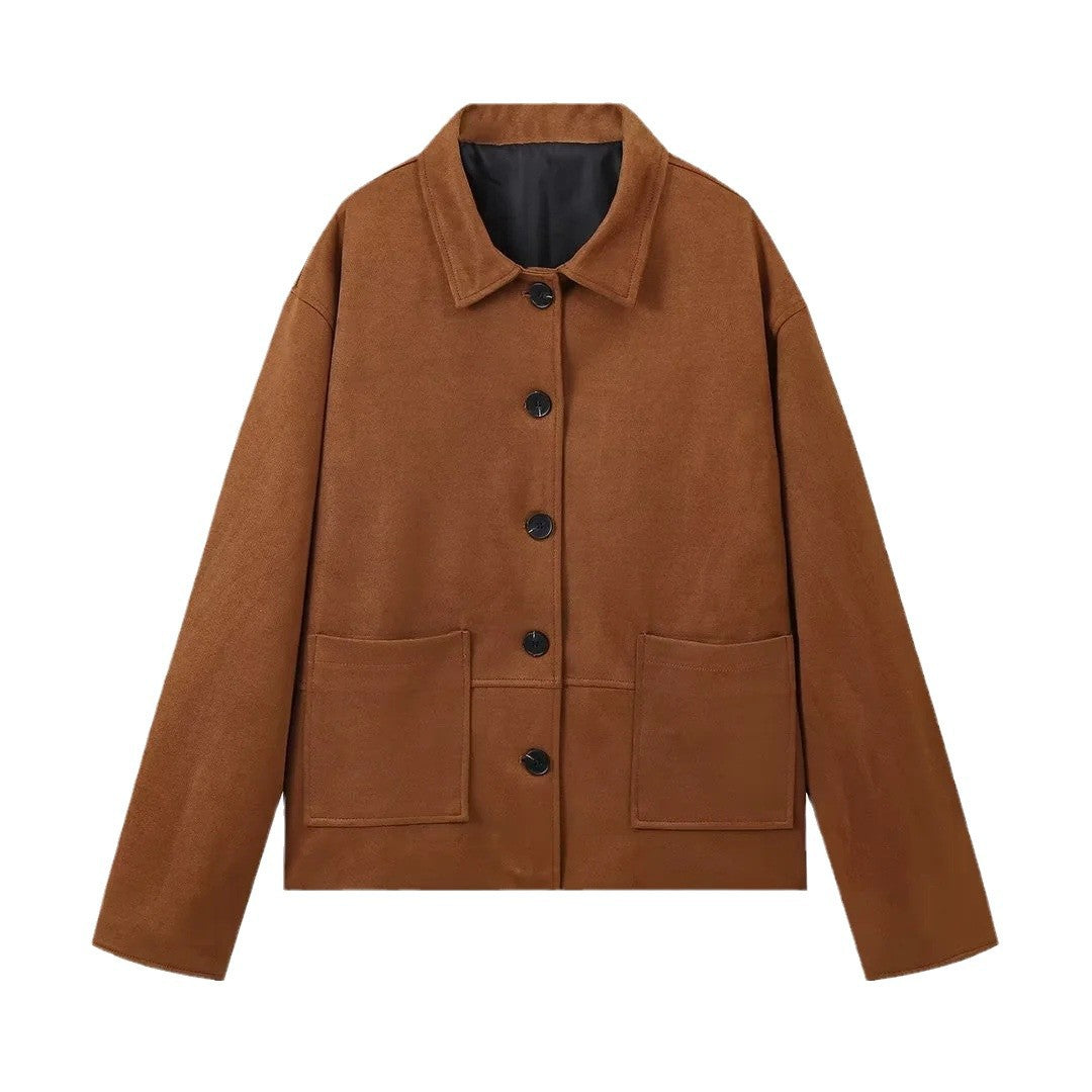 Damen trendige Utility-Jacke aus hochwertigem Material mit praktischen Taschen Drune