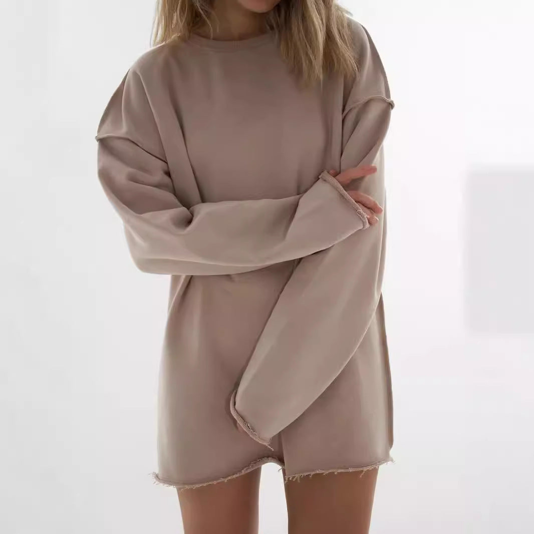 Damen Oversized Sweatshirt mit lässigem Schnitt und breiten Ärmeln Drune