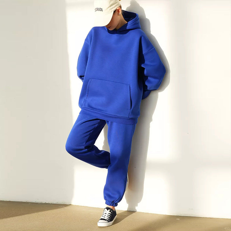 Damen entspannter Kapuzenpullover und Jogginghosen-Set Drune