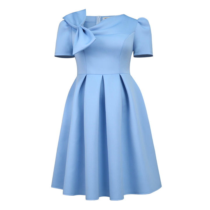 Damen Cocktailkleid mit kunstvollem Schleifenakzent und taillierter Silhouette Drune