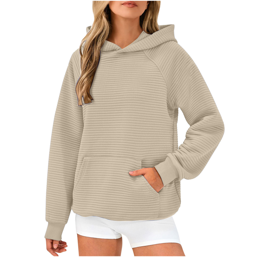 Damen Kapuzenpullover mit strukturiertem Stoff Drune