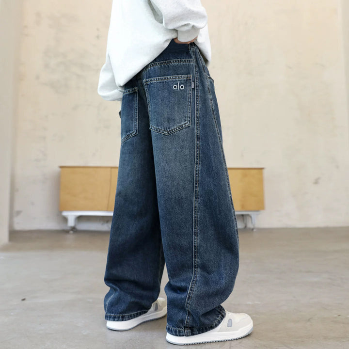 Damen lässige Oversized Jeans Drune