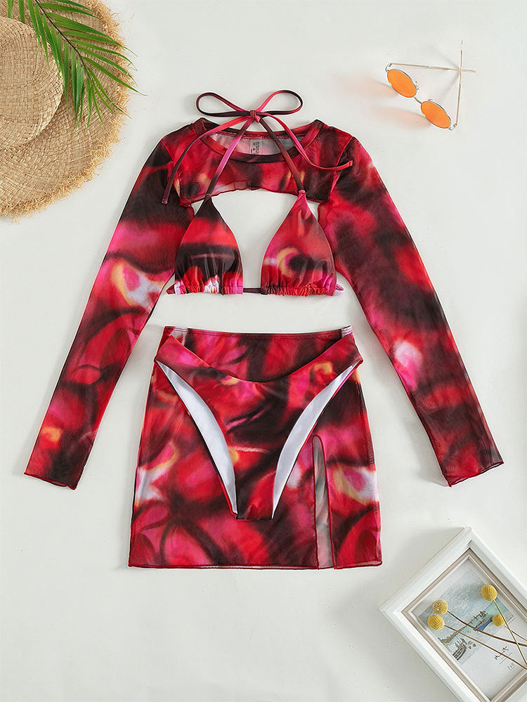 Damen Bikiniset mit langärmligem Oberteil Drune