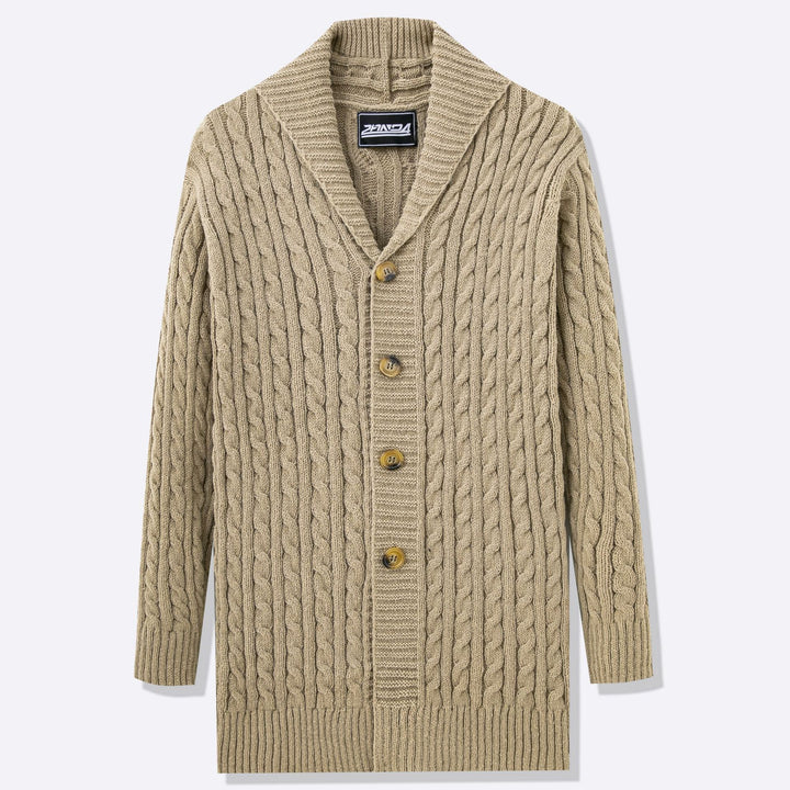 Herren Strickjacke mit offenem Design und Knopfdetails Drune