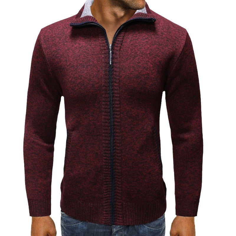 Herren Strickjacke mit Stehkragen und praktischen Taschen Drune