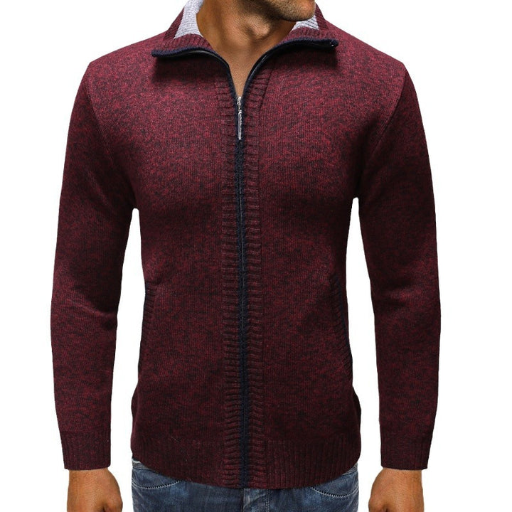 Herren Strickjacke mit Stehkragen und praktischen Taschen Drune