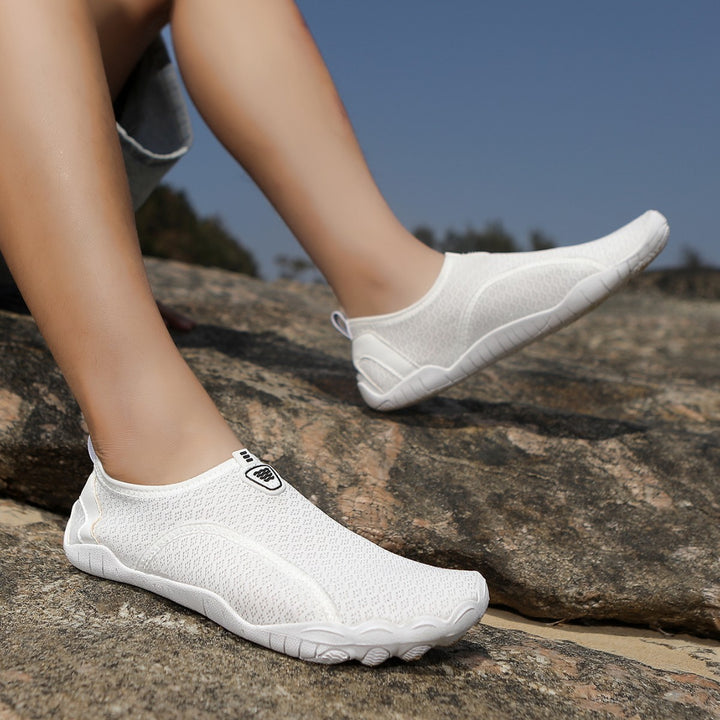 Damen nan leichte und flexible Wasserschuhe mit atmungsaktivem Strick-Obermaterial und rutschfester Profilsohle Drune