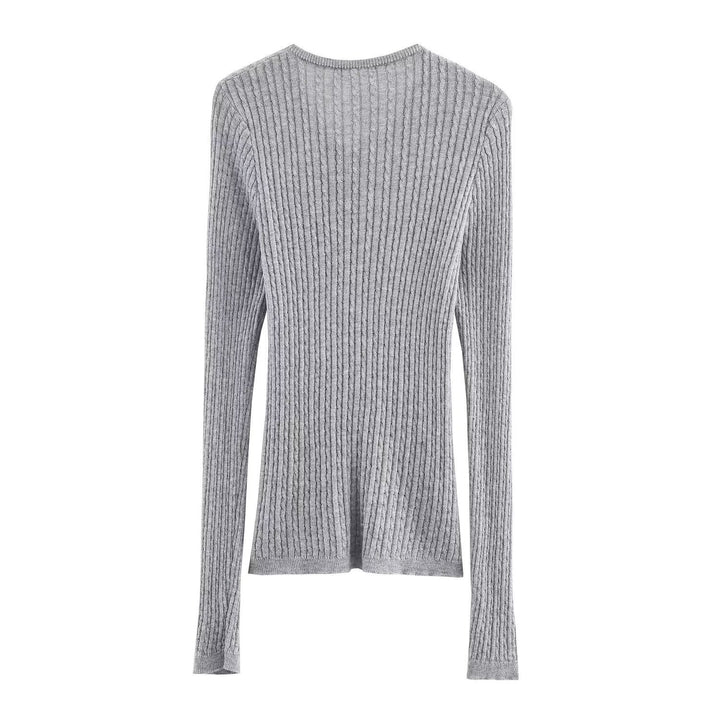 Damen Langarmshirt mit strukturiertem Rippenmuster Drune