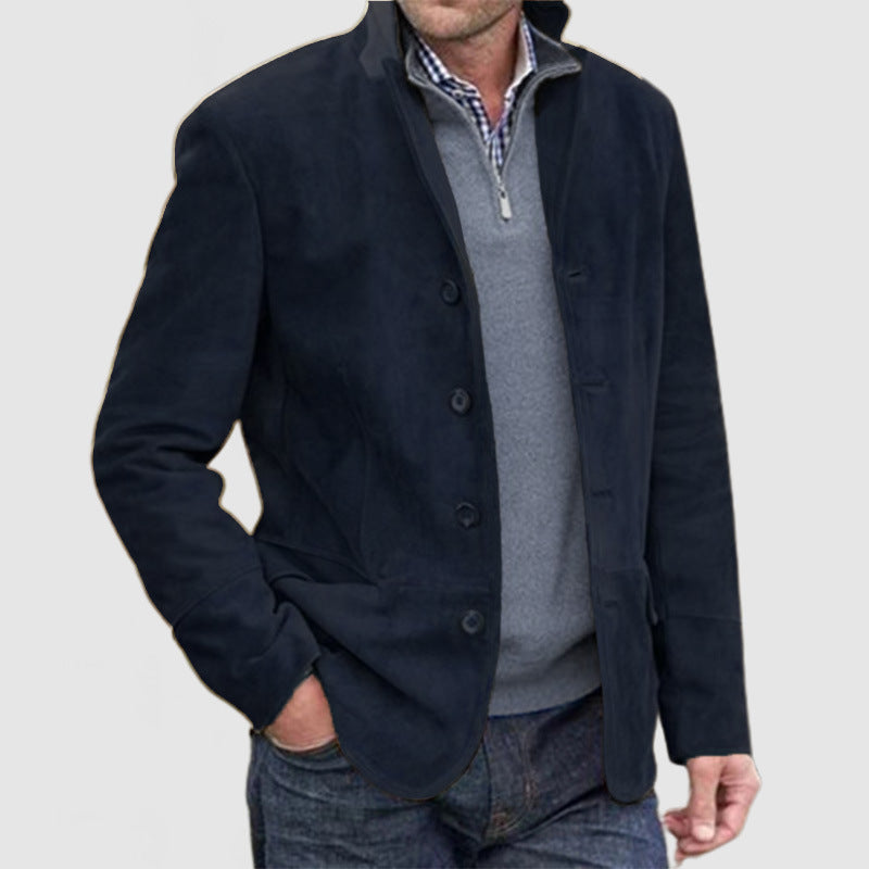 Herren Elegante Wildlederjacke mit modernen Details Drune