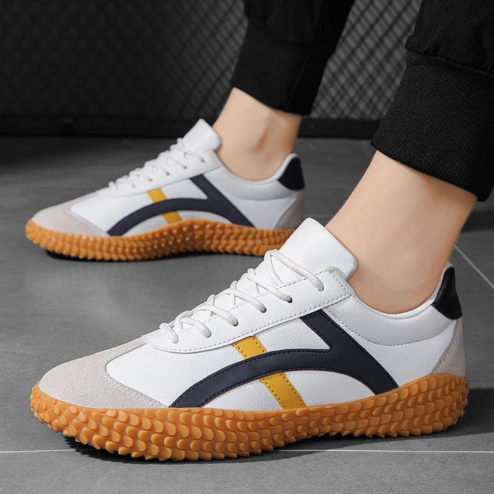 Unisex nan retro-urbaner Mesh-Sneaker mit profilierter Gummilaufsohle und Veloursleder-Zehenkappe Drune