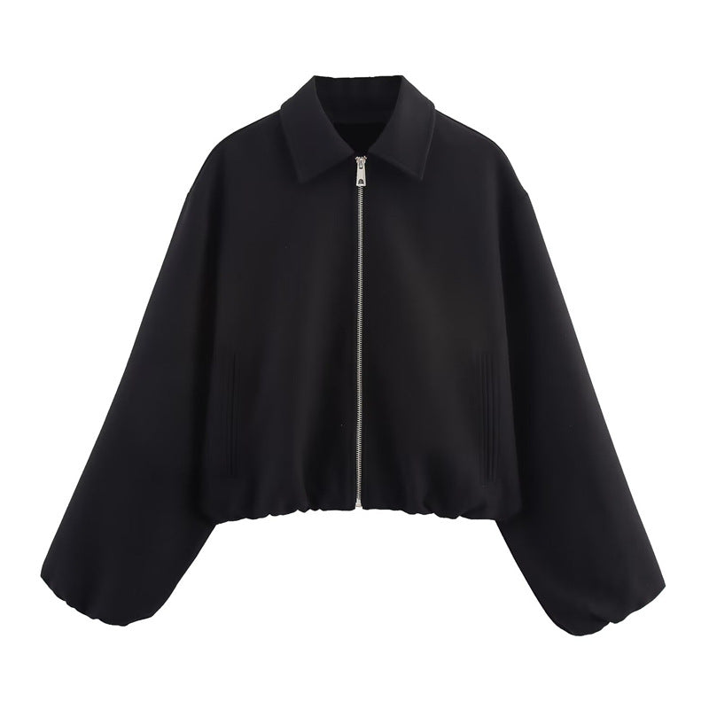 Damen Sportliche Windjacke mit hohem Kragen und praktischen Taschen Drune