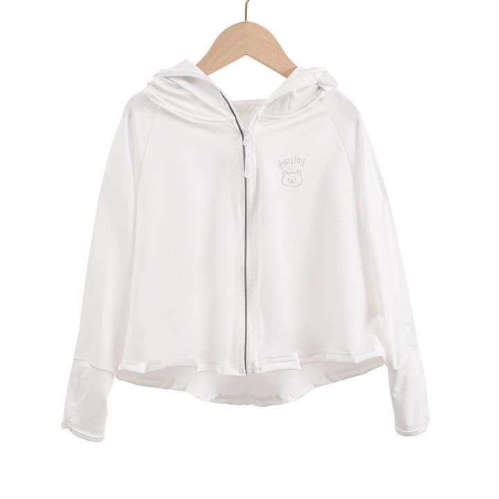Damen Leichte Kapuzenjacke mit verspieltem Motiv Drune