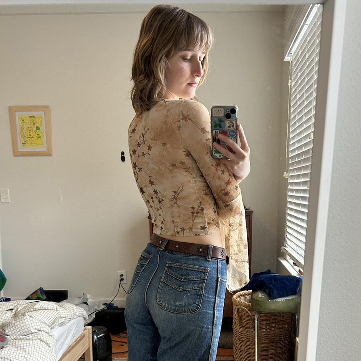 Damen Wickeloberteil mit voluminösen Ärmeln und floralem Print Drune
